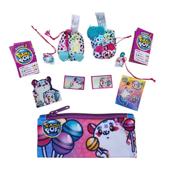Pikmi Pops Puffly The Pug & Skooter The Sugar Glider Super Set Rare - Picture 3 of 4